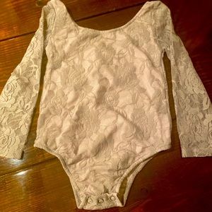Baileys Blossoms Gray Lace Bodysuit